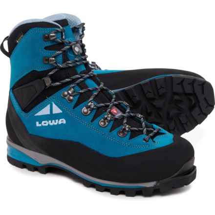 Lowa Made in Italy Alpine Expert Gore-Tex® PrimaLoft® Mountaineering Boots - Waterproof, Insulated (For Women) in Turquoise/Ice Blue