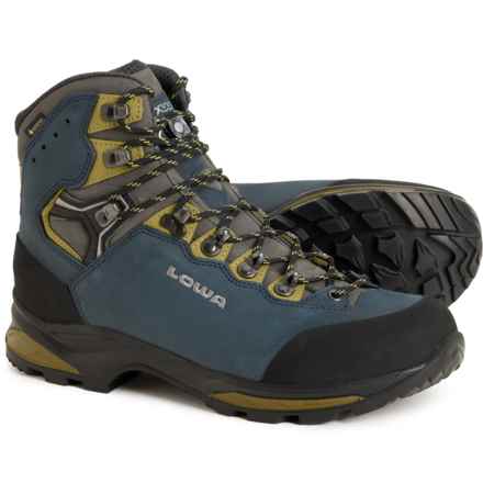 Lowa Made in Italy Camino Evo Gore-Tex® Hiking Boots - Waterproof (For Men) in Steel Blue/Kiwi