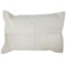 LR Resources Faux-Leather Throw Pillow - 16x24” in Ivory