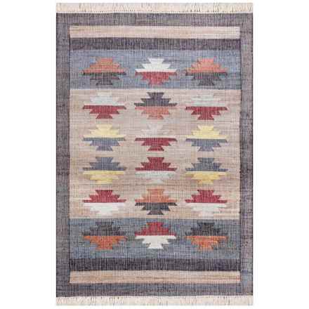 LR Resources Hand-Woven Wool and Jute Aztec-Inspired Area Rug - 4x6”, Multi in Multi