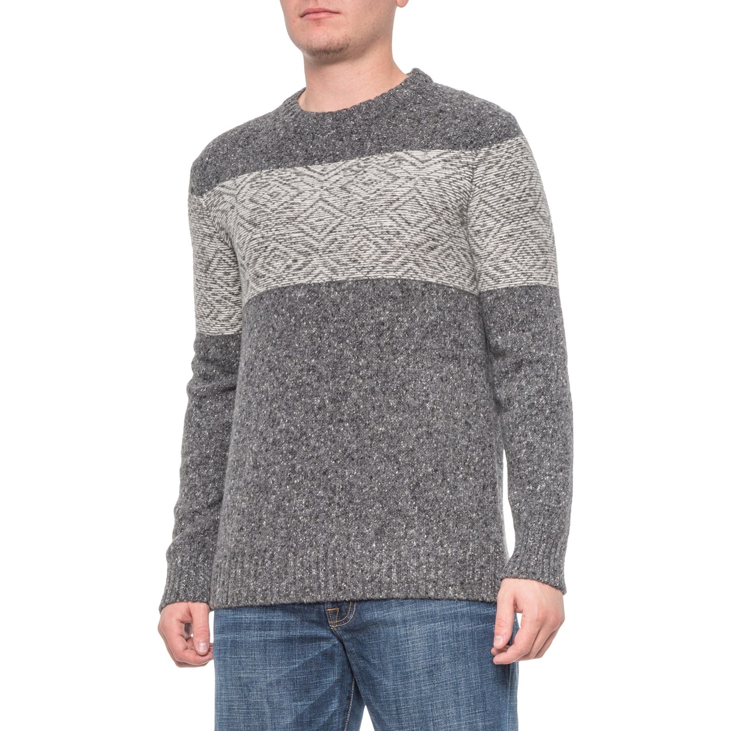 Luca Nobili Made in Italy Snowflake Print Sweater (For Men) - Save 42%