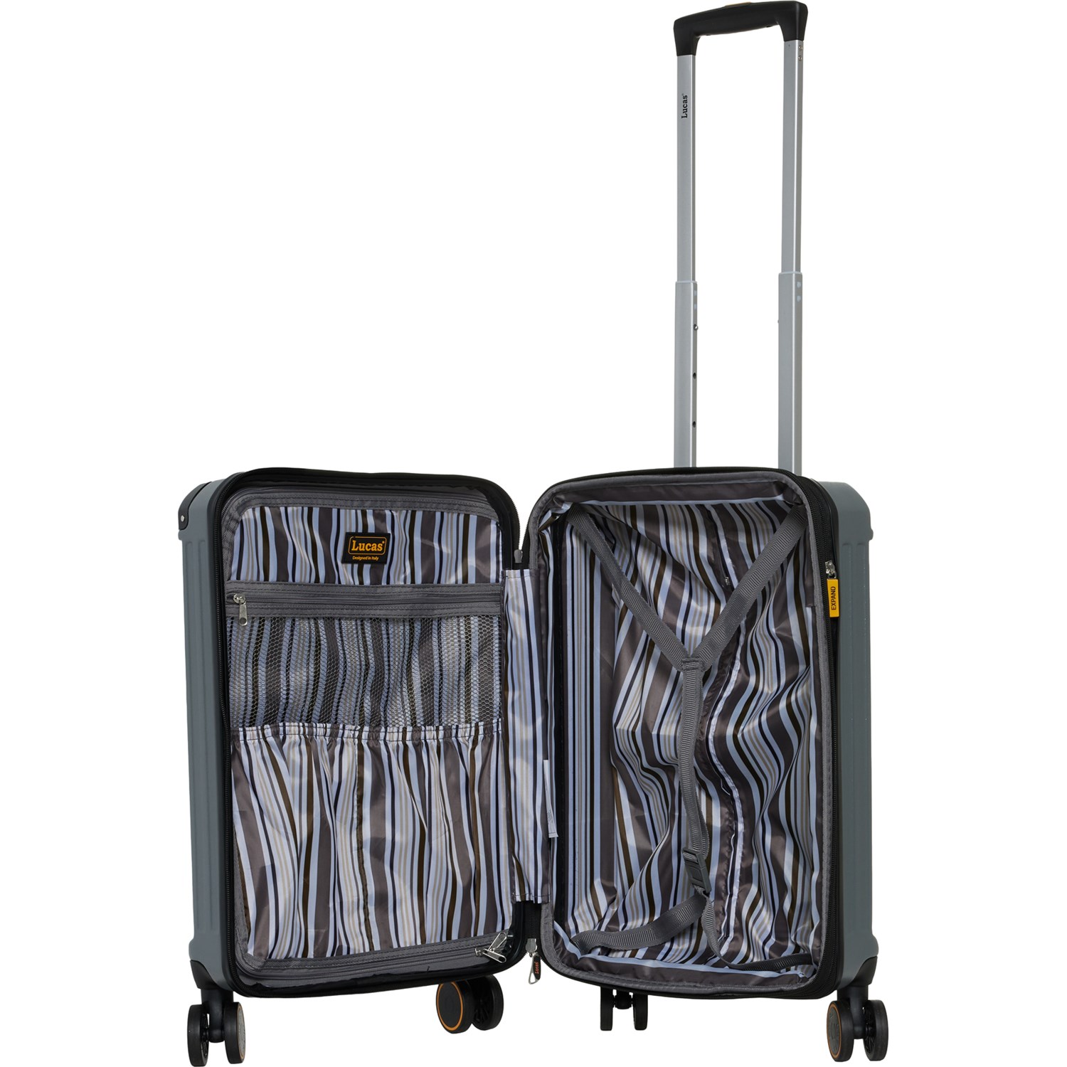 (取寄) 20インチ アシュフォード キャリーオン スピナー スーツケース - ハードサイド, エクスパンダブル, チャコール Lucas 20” Ashford Carry-On Spinner Suitcase - Hardside, Expandable, Charcoal  Charcoal Luggage Collection Lucas Luggage Company Website Lucas 20” Ashford
