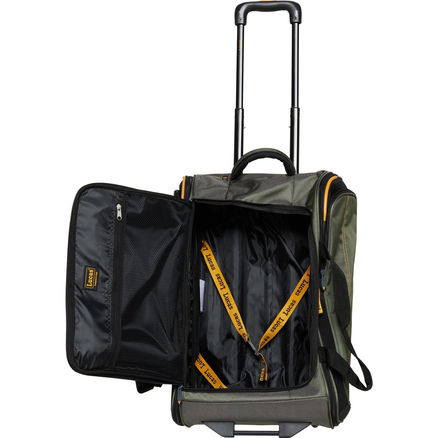 Lucas 22” Accelerator CarryOn Spinner Suitcase Softside, Expandable