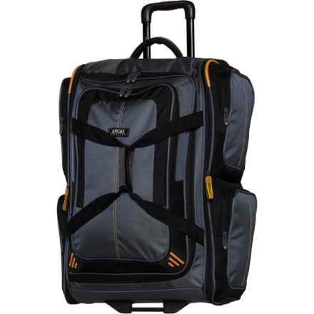 Lucas 26” Accelerator Wheeled Duffel - Softside, Expandable, Charcoal-Black in Charcoal/Black