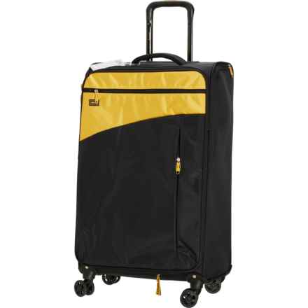Lucas 27” Check It Spinner Suitcase - Softside, Black-Yellow in Black/Yellow