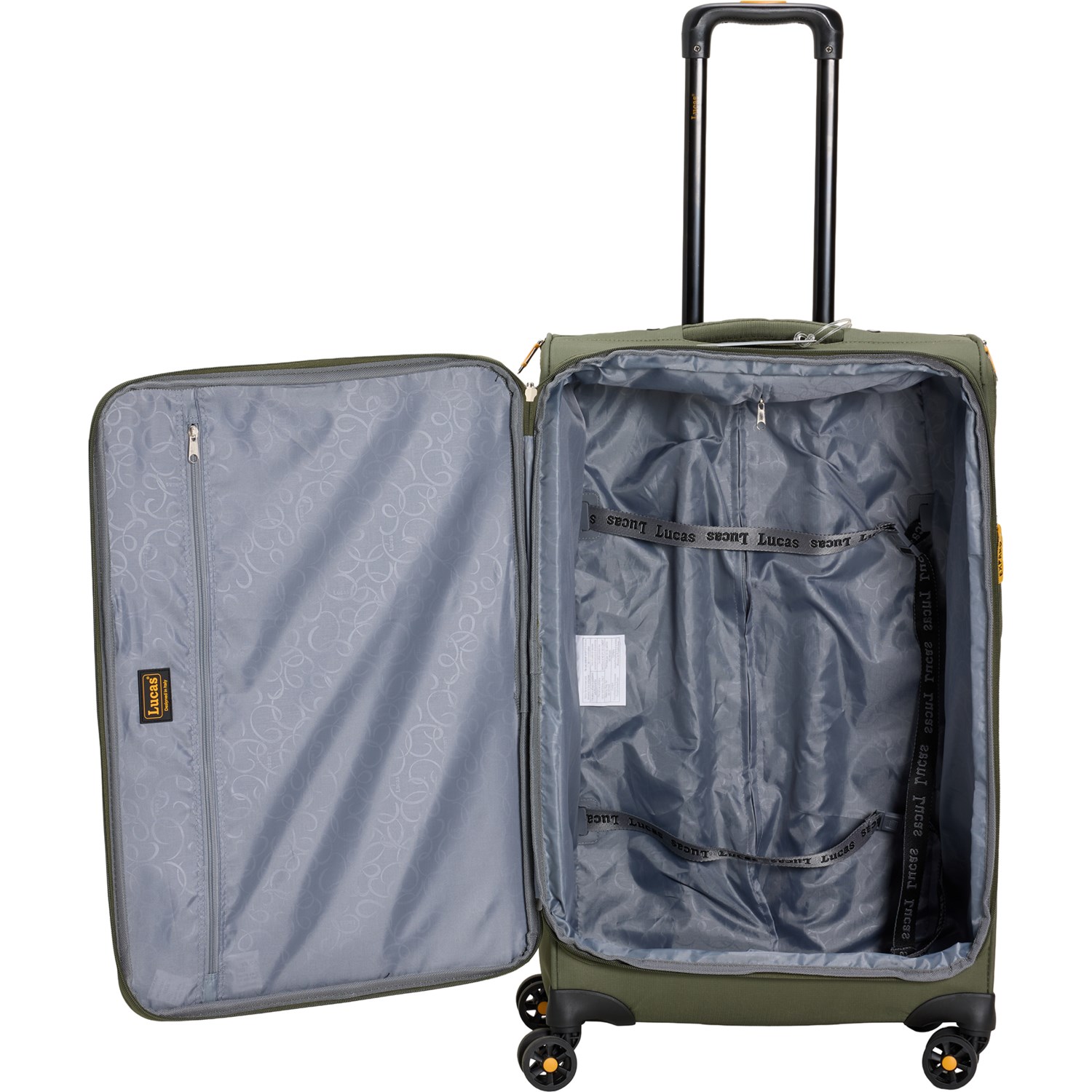 (取寄) 27インチ スピリット スピナー スーツケース - エクスパンダブル, ソフトサイド, オリーブ Lucas 27” Spirit Spinner Suitcase - Expandable, Softside, Olive  Olive Lucas 27” Spirit Spinner Suitcase - Expandable, Softside, Olive