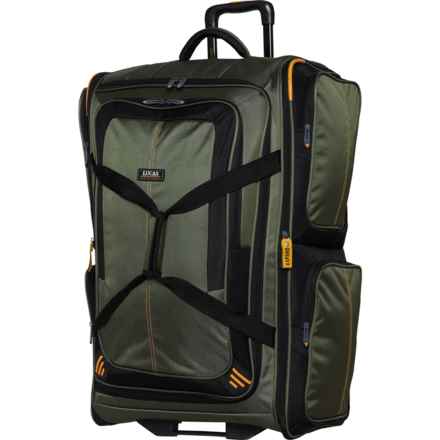 Lucas 30” Accelerator Wheeled Duffel Suitcase - Softside, Expandable, Olive-Black in Olive/Black