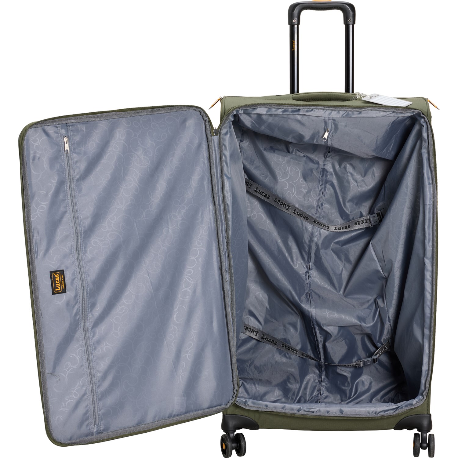 Lucas 31” Spirit Spinner Suitcase - Expandable, Softside, Olive