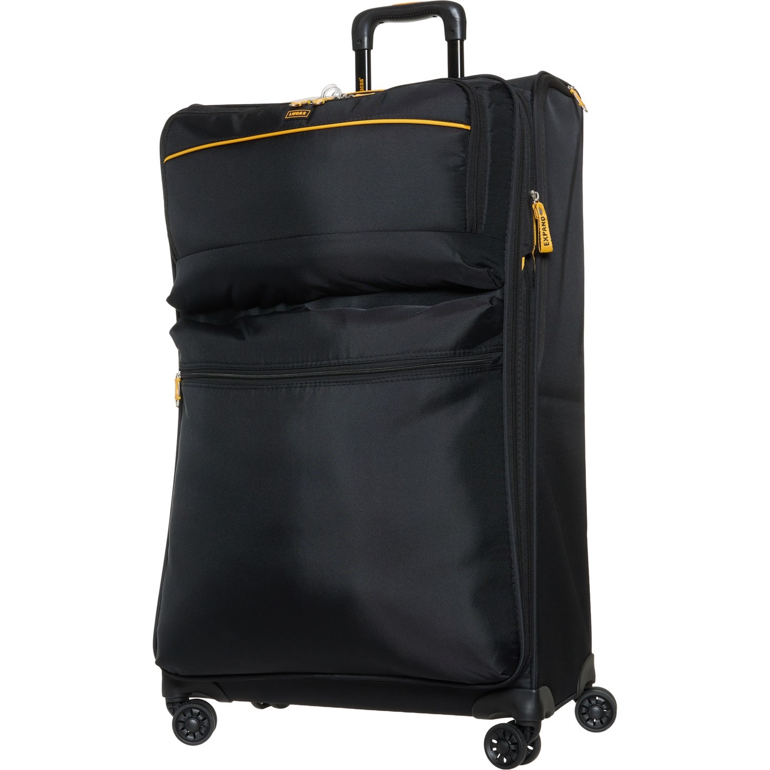Lucas 31” Tuscany Spinner Suitcase - Expandable, Softside, Black