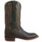 271DK_4 Lucchese Horseman Cowboy Boots - 12”, Bison Leather, Square Toe (For Men)