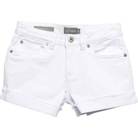 LUCKY Big Girls Jenna Cuffed Denim Shorts in Bright White