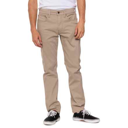 Lucky Brand 121 Slim Straight Sateen Jeans in Sandstone