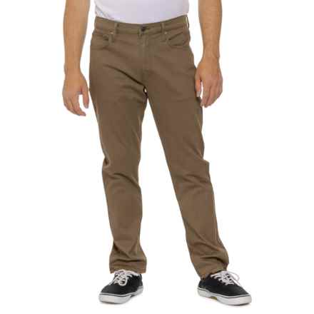 Lucky Brand 410 Athletic Sateen Pants - Straight Leg in Bark