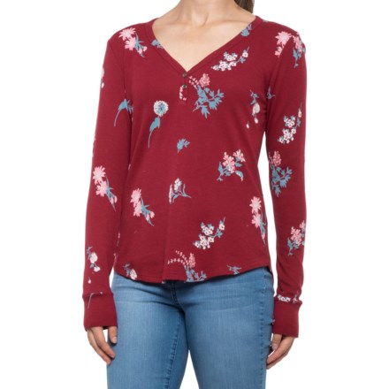 womens red thermal shirt