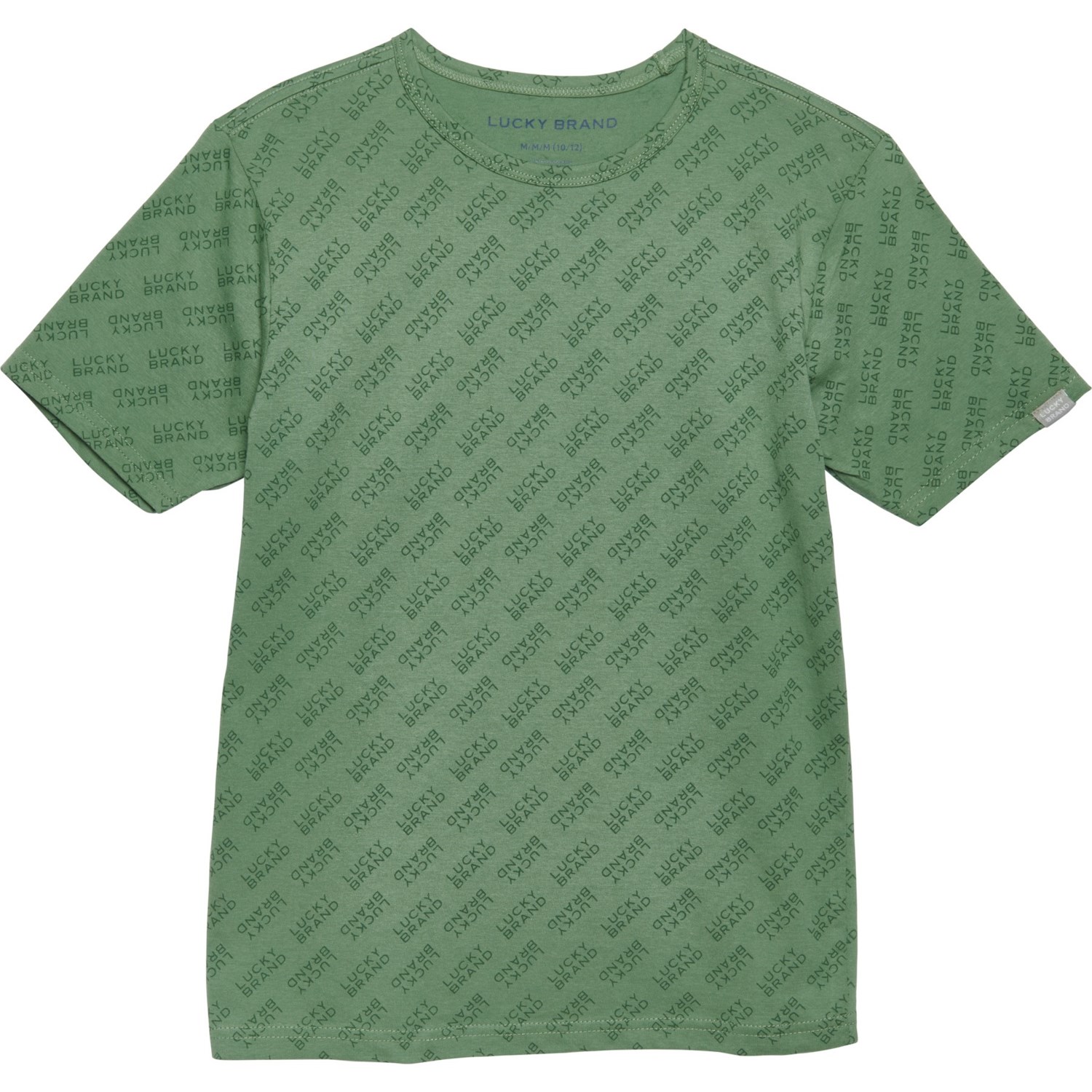 Lucky Brand Big Boys Monogram Print T-Shirt - Short Sleeve