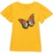 Lucky Brand Big Girls Butterfly Scene T-Shirt - Short Sleeve in Yolk Yellow