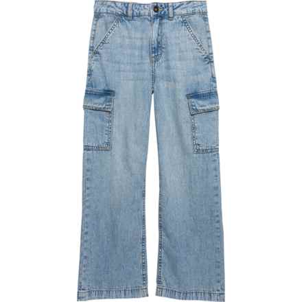 Lucky Brand Big Girls Denim Cargo Jeans - Wide Leg in Christie Wash