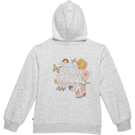 Lucky Brand Big Girls Grow Happy Hoodie - Full Zip in Oatmeal Heather