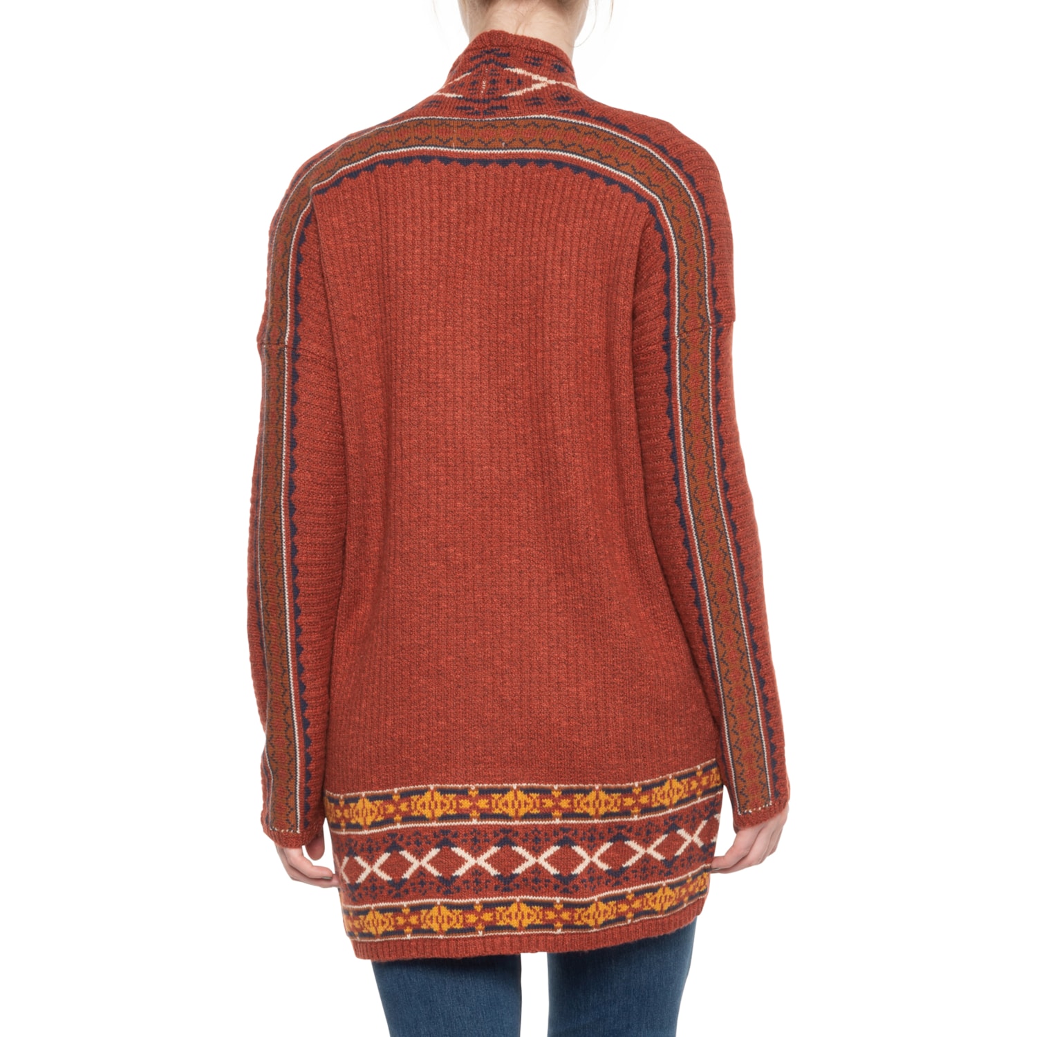 Lucky Brand Border Cardigan Sweater 