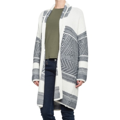 Lucky Brand Border Print Cardigan 