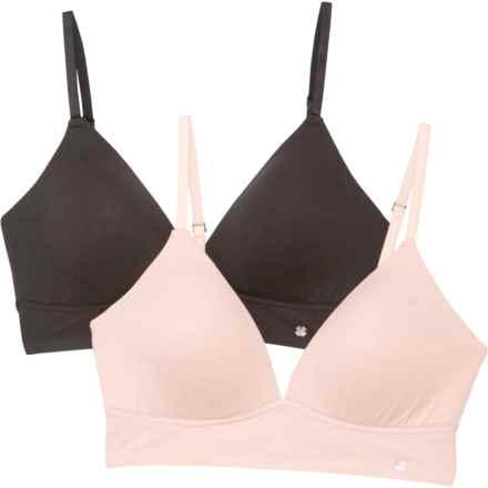 Brushed Bonded Wire-Free Bra - 2-Pack in Nude/Black