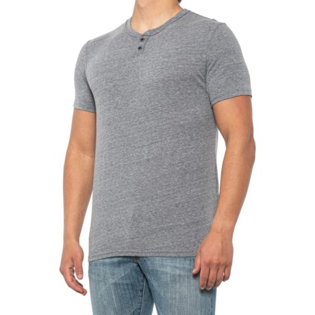 Lucky Brand Button Notch Neck T-Shirt (For Men)