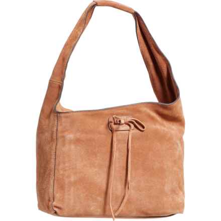 Lucky Brand Clem Shoulder Bag - Suede in Honey Tan