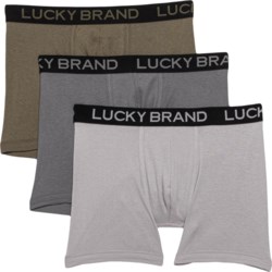 Lucky Brand Cloud Soft Boxer Briefs - 3-Pack in Grape Leaf/Alloy/Smoked Pearl