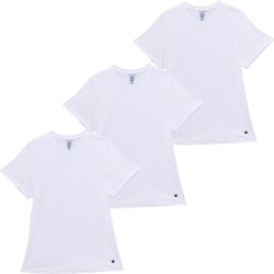 Lucky Brand Cotton-Blend Undershirts - 3-Pack, Short Sleeve in White