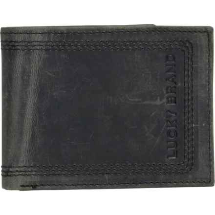 Crazy Horse Leather Bifold Wallet (For Men) in Black