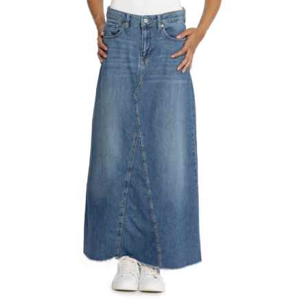 Lucky Brand Denim Maxi Skirt in Russian River Woods