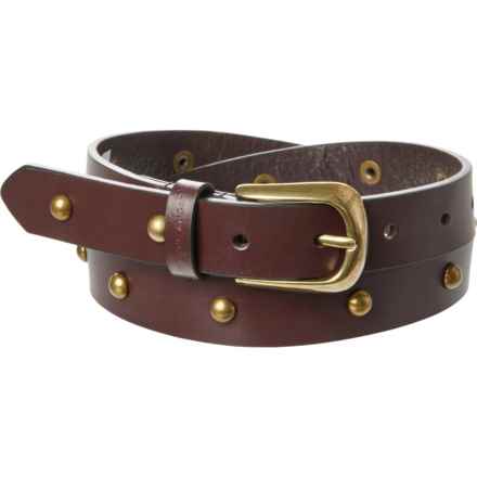 Lucky Brand Domed Studded Belt - Leather in Brown