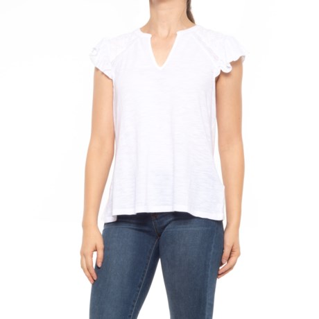 lucky brand flutter sleeve top