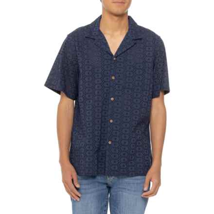 Lucky Brand Eyelet Club Shirt - Short Sleeve in American Navy