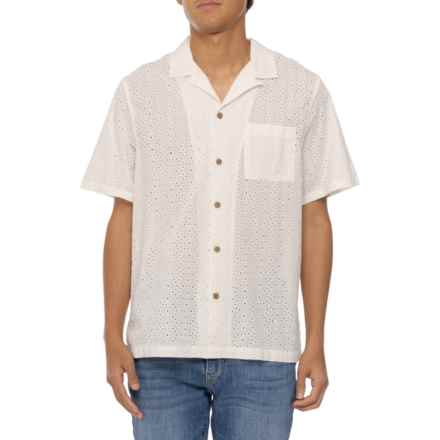 Lucky Brand Eyelet Club Shirt - Short Sleeve in Whisper White