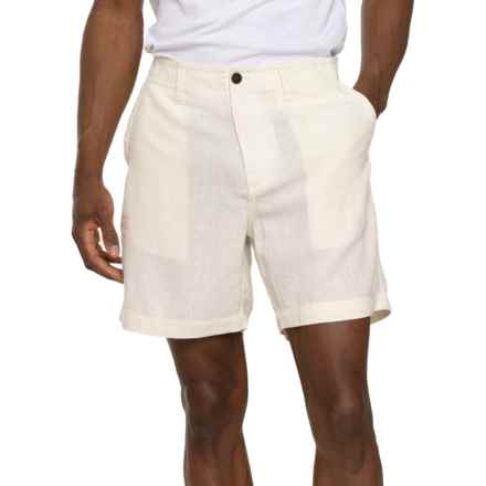 Lucky Brand Flat Front Shorts - 7”, Linen in Tofu