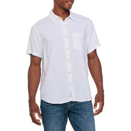 Lucky Brand Linen-Blend San Gabriel Shirt - Short Sleeve in Bright White