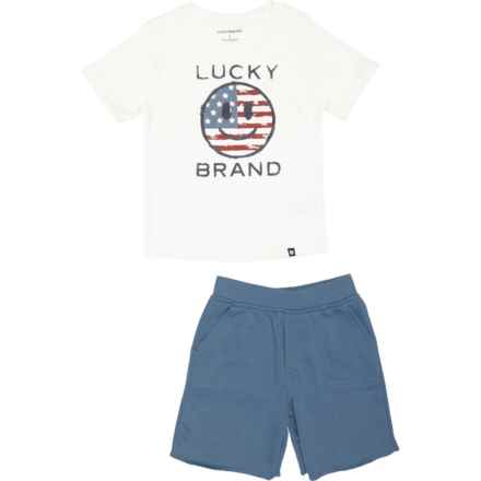 Lucky Brand Little Boys Smiley T-Shirt and Shorts Set - Short Sleeve in Multi