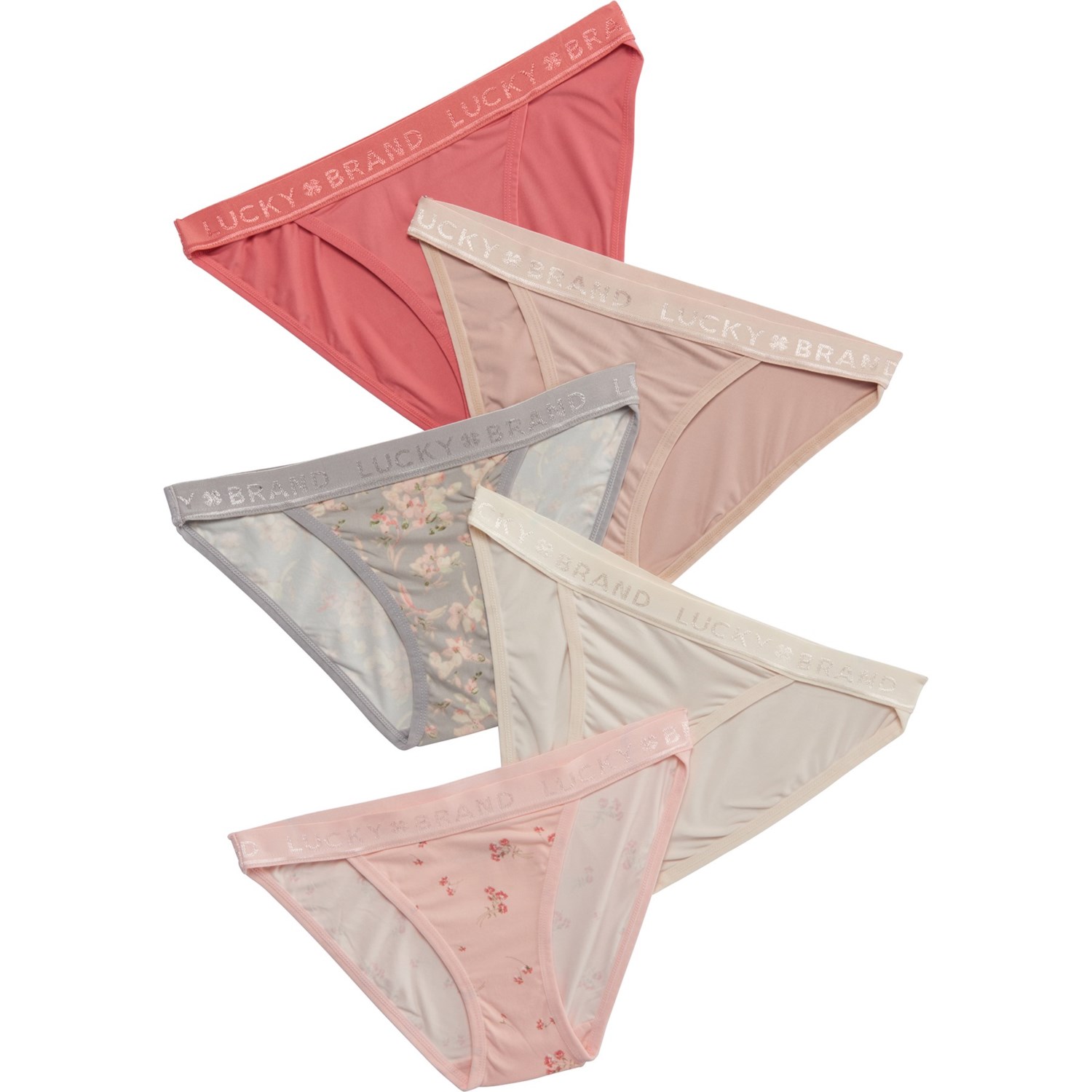 Lucky Brand LogoTrimmed Brushed Microfiber Panties (For Women)