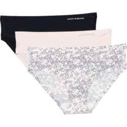 Lucky Brand Micro-Laser Bonded Panties - 3-Pack, Hipster in Multi