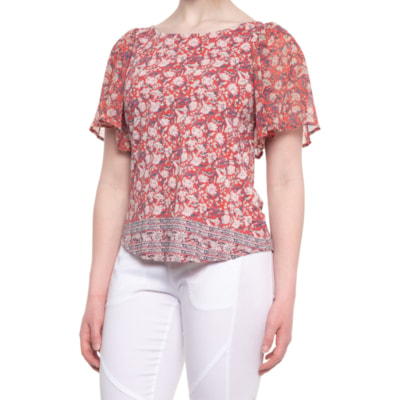 Lucky Brand Mixed Media Shirt - Short 