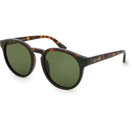 Lucky Brand Modified Round Logo Sunglasses in Tortoise