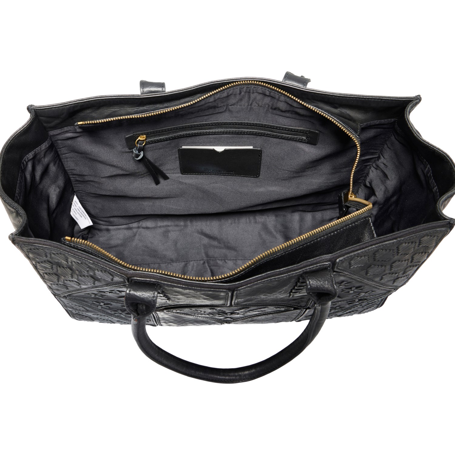 (取寄) ラッキーブランド ニタ トート バッグ - レザー Lucky Brand Nita Tote Bag - Leather Black Lucky Brand Nita Tote Bag - Leather