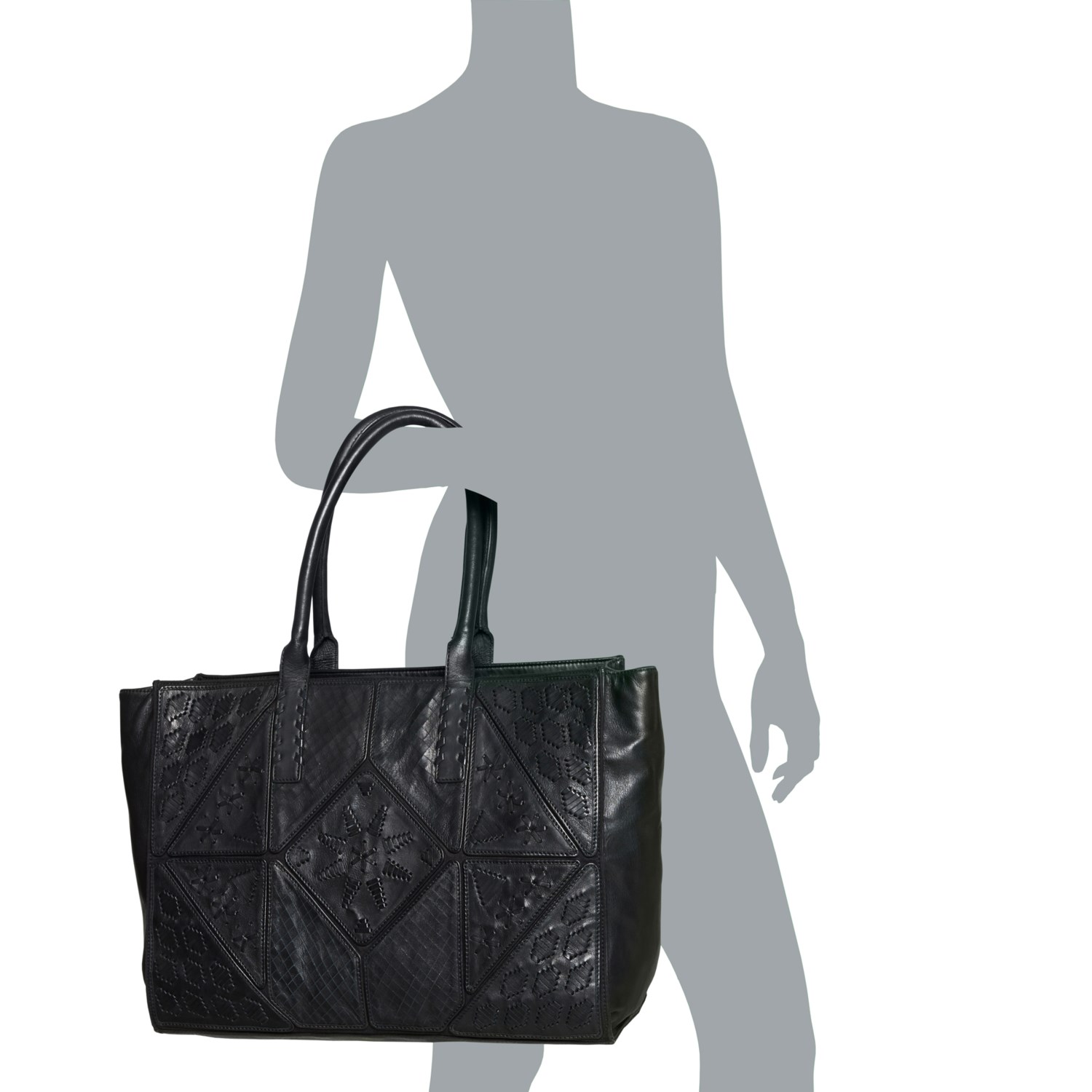 (取寄) ラッキーブランド ニタ トート バッグ - レザー Lucky Brand Nita Tote Bag - Leather Black Lucky Brand Nita Tote Bag - Leather