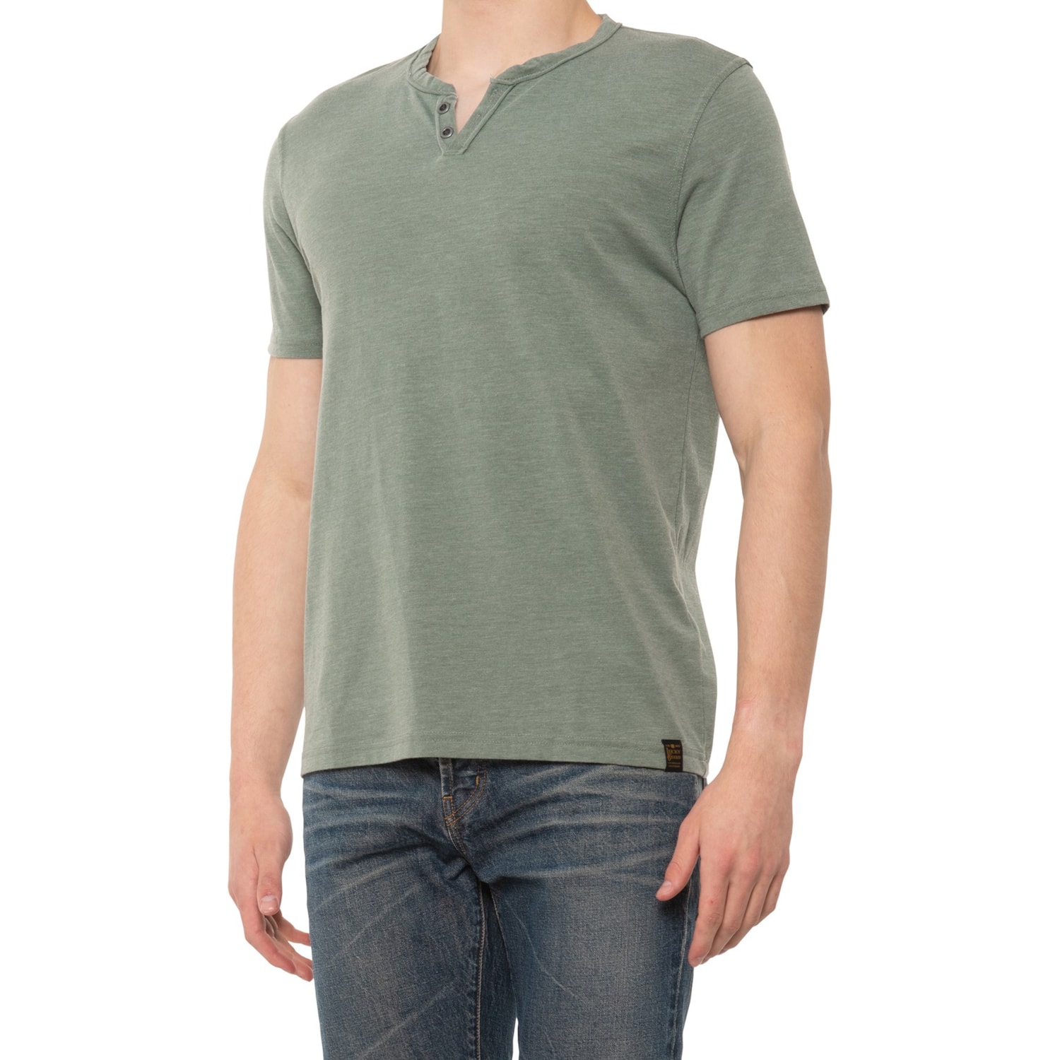 Lucky Brand Notch V-Neck Burnout T 