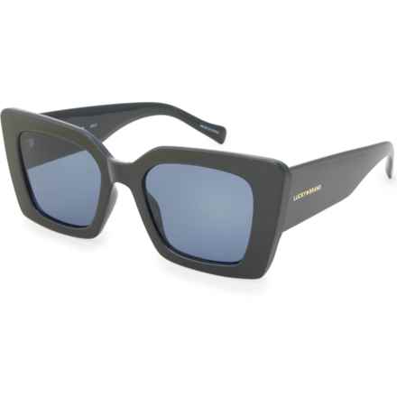 Lucky Brand Oversized Square Logo Sunglasses in Black