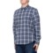 Lucky Brand Plaid Faux Indigo Workwear Shirt - Long Sleeve in Blue Plaid
