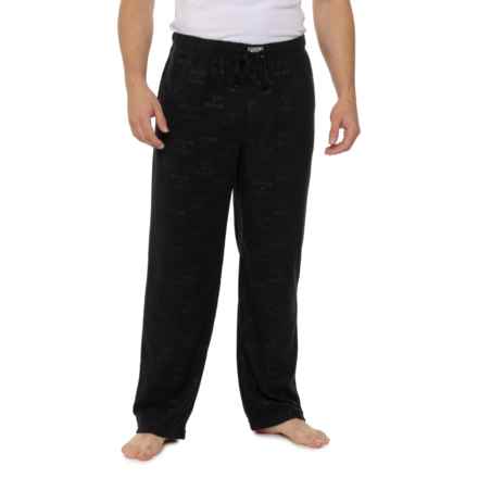 Lucky Brand Plaid Fleece Lounge Pants in Jet Black