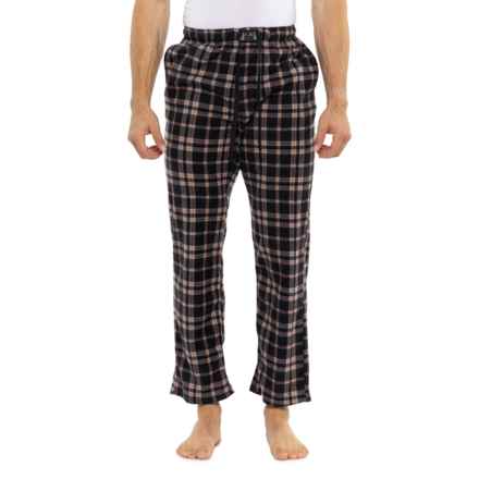 Lucky Brand Plaid Fleece Pajama Pants in Jet Black Plaid