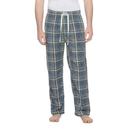 Lucky Brand Plaid Fleece Pajama Pants in Smoked Pearl Lt Blue